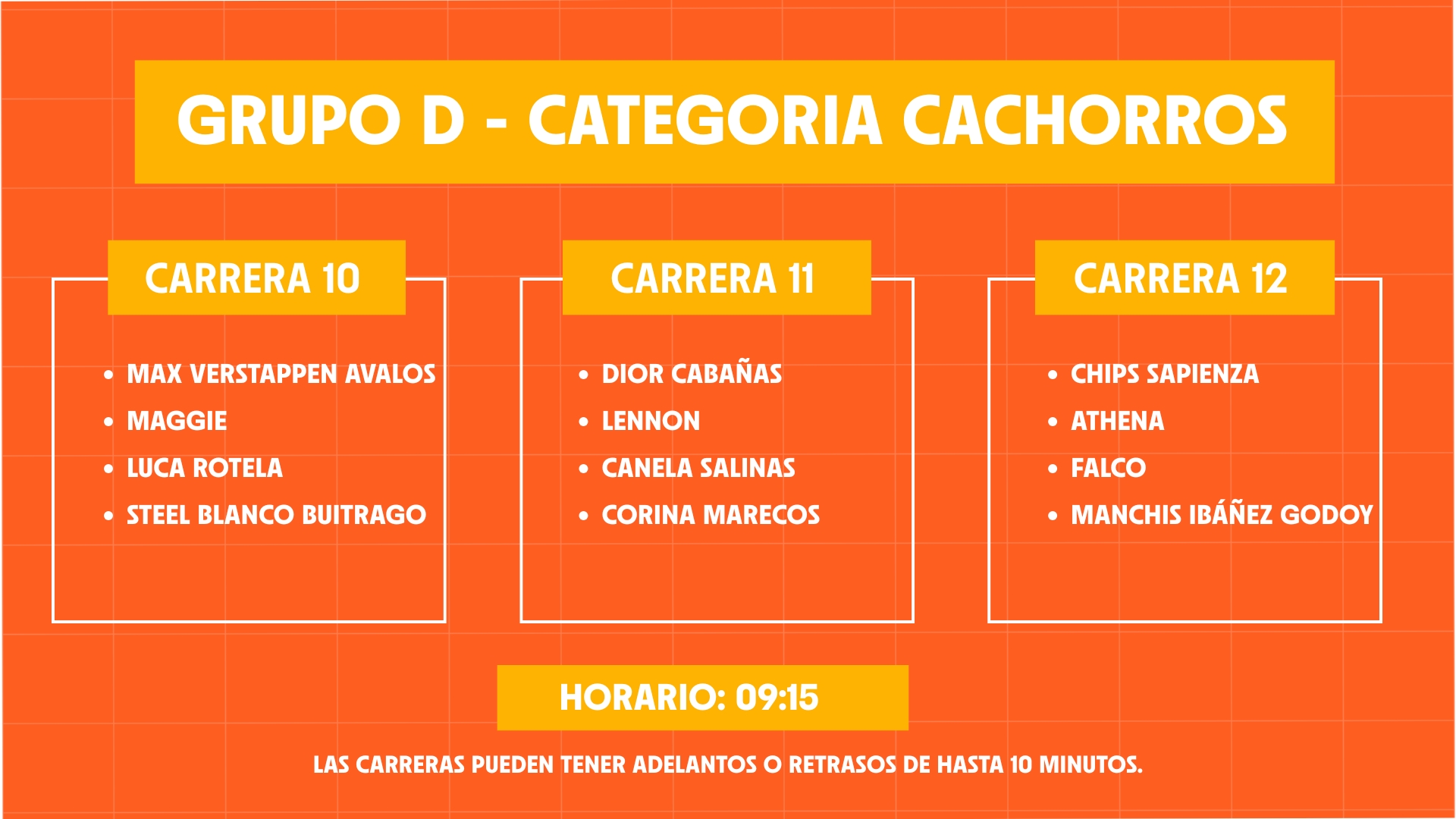 cachorros del 10 al 12